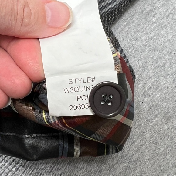 PrAna Quincy Grey Tweed Wool Buckled Wrap Skirt | Red| | Size Small - Picture 11 of 14